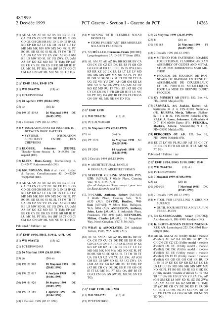 PCT/1999/48 : PCT Gazette, Weekly Issue No. 48, 1999 - WIPO