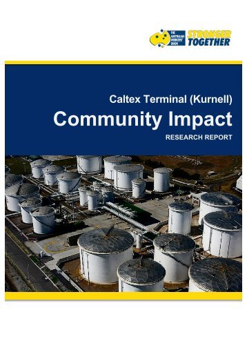 Kurnell Terminal Community Impact Report - The Australian Workers ...
