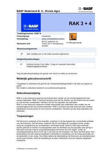 Etiket RAK 3+4 - Basf