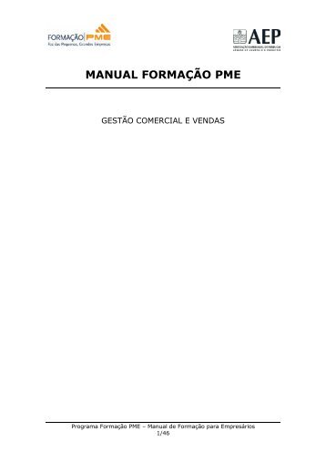 AEP-Gestao-comercial-vendas.pdf - Programa de FormaÃ§Ã£o PME