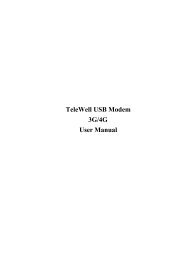 TeleWell USB Modem 3G/4G User Manual