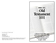 Old Testament 101 - ElectronicGospel