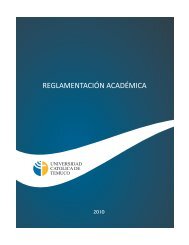 REGLAMENTACIÃN ACADÃMICA - Universidad CatÃ³lica de Temuco