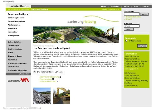 Sanierung Rietberg - Departement Bau - Winterthur