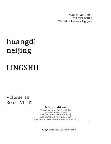 huangdi neijing LINGSHU