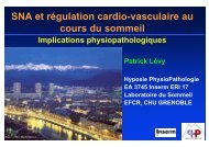 SNA et rÃ©gulation cardio-vasculaire au cours du sommeil - SPLF