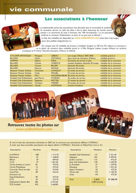 BULLETIN MUNICIPAL - Site officiel de la Mairie d'Eckbolsheim ...