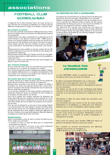 BULLETIN MUNICIPAL - Site officiel de la Mairie d'Eckbolsheim ...