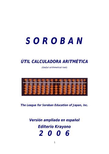 Soroban, Ãºtil calculadora aritmÃ©tica (espaÃ±ol)