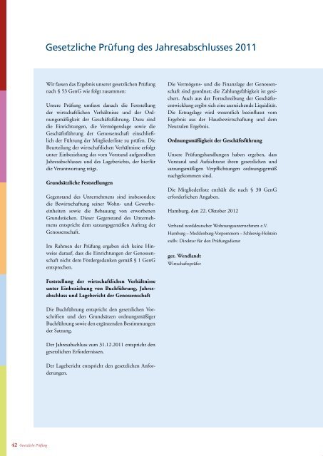 Schulter an Schulter voran - Wohnungsgenossenschaft von 1904 eG