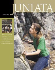 The focus on teamwork and hands-on experience ... - Juniata College