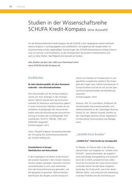 SCHUFA Kredit-Kompass 2012