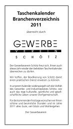 Taschenkalender Branchenverzeichnis 2011 - Gewerbeverein Schötz