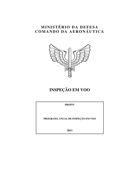 INSPEÃÃO EM VOO - Tarifas de NavegaÃ§Ã£o AÃ©rea - DECEA