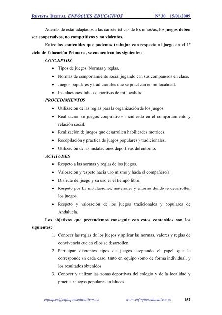 NÂº 30 15/01/2009 - enfoqueseducativos.es