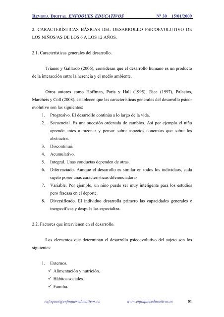 NÂº 30 15/01/2009 - enfoqueseducativos.es