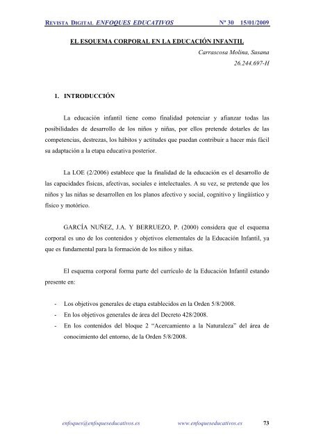 NÂº 30 15/01/2009 - enfoqueseducativos.es