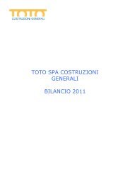 Bilancio 2011 - TOTO SpA