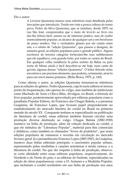 A edição popular no Brasil - Grupo de Estudos em Literatura ...