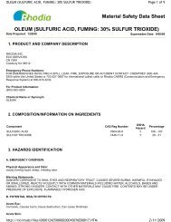 SULFURIC ACID, FUMING - Rhodia