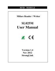 Mifare Reader - SL025M User Manual - StrongLink