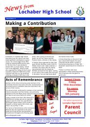 Newsletter 11 - December 2008 - Lochaber High School