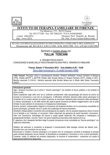 Il Trauma Psicologico - Istituto di Terapia Familiare di Firenze