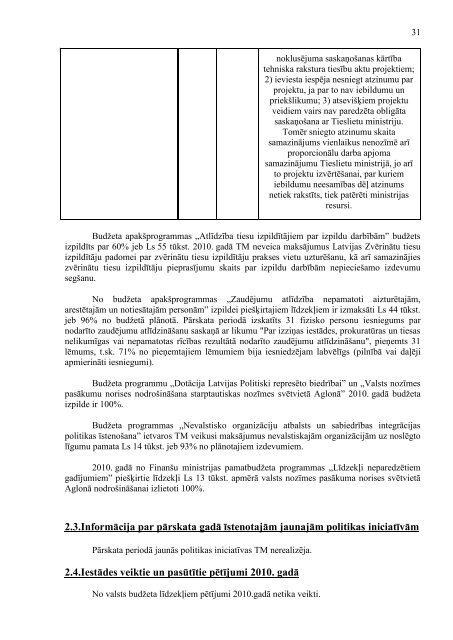 Tieslietu ministrijas 2010. gada publiskais pÄrskats (pdf.)