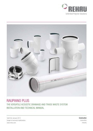 Raupiano Plus Product Book | Rehau | Reece Plumbing