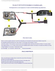 Mercedes W 201/W124/W126 Headlights level ... - w-124.info