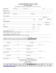 ALARM PERMIT APPLICATION - City of Muskogee