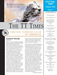 TT Times July/August R7 - Tibetan Terrier Club of America