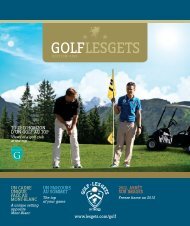 la brochure du Golf - Les Gets