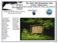 The Shale Hills/Susquehanna Zone Critical Observatory: - CUAHSI