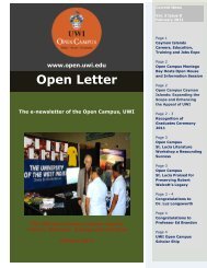 Open Letter - Open Campus - Uwi.edu