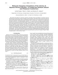 Molecular Dynamics Simulations of the Interior of Aqueous Reverse ...