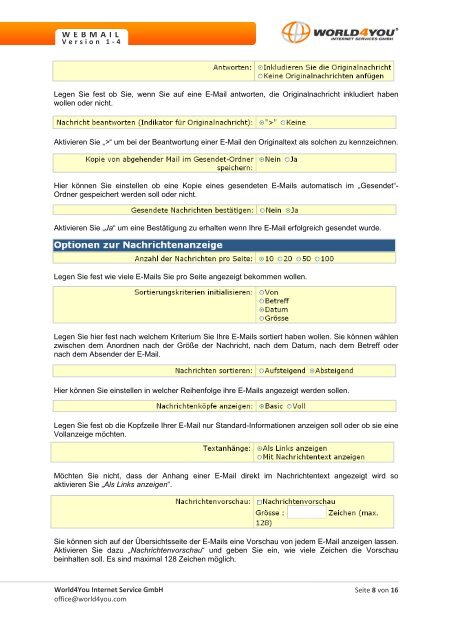 Mailcenter 1-4 Handbuch (PDF, 0.66 MB) - World4You