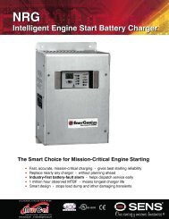 NRG: Intelligent Engine Start Battery Charger Data Sheet (pdf)