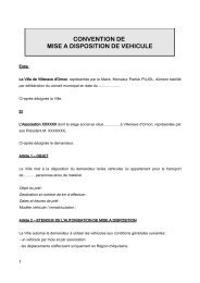 convention de mise a disposition de vehicule - Villenave d'Ornon