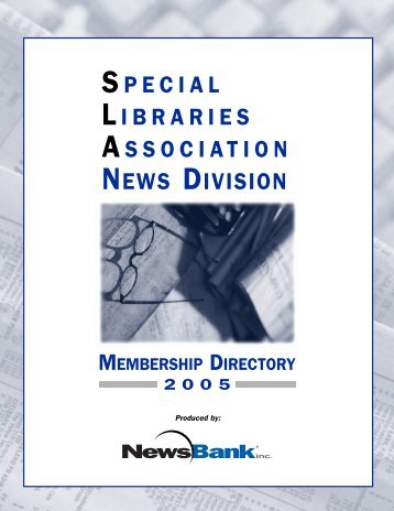 SPECIAL LIBRARIES ASSOCIATION NEWS DIVISION