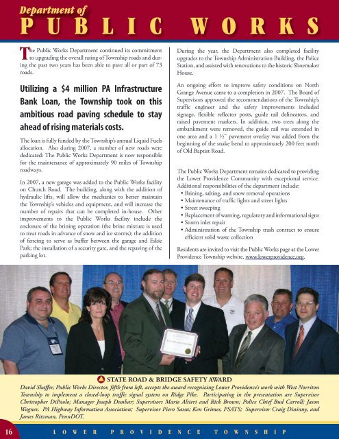 Township Annual Report - 2007 - Lower Providence Township