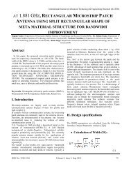 at 1.881 ghz, rectangular microstrip patch antenna using split ... - ijater