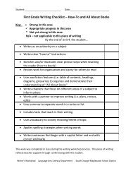 First Grade Writing Checklist â How-To and All About Books