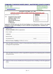 Fire Safety Certificate (adobe .pdf, 243 kbs) - Waterford County ...