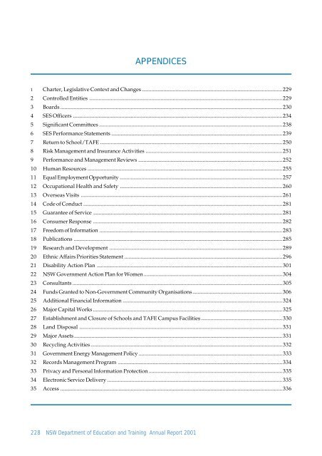 APPENDICES - Department of Education and Communities - NSW ...