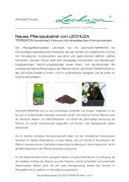 Neues Pflanzsubstrat von LECHUZA