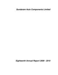 Sundaram Auto Components Limited - TVS Motor Company