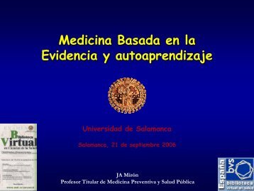 Medicina Basada en la Evidencia y autoaprendizaje - Bibliotecas ...