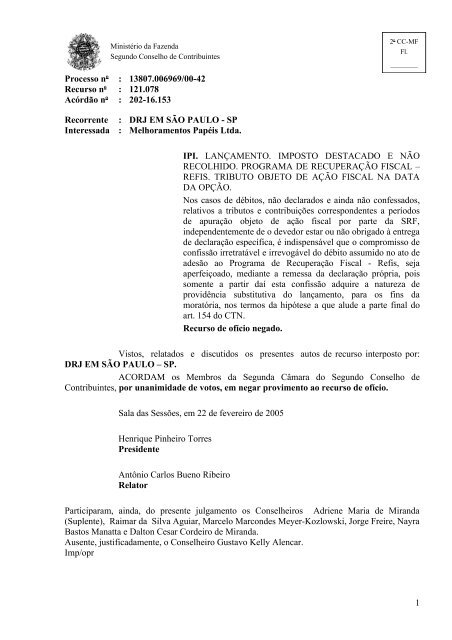 Processo no : 13807.006969/00-42 Recurso no : 121.078 Acórdão ...