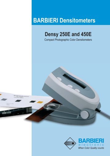 Datasheet Densy 250E / Densy 450E - BARBIERI electronic